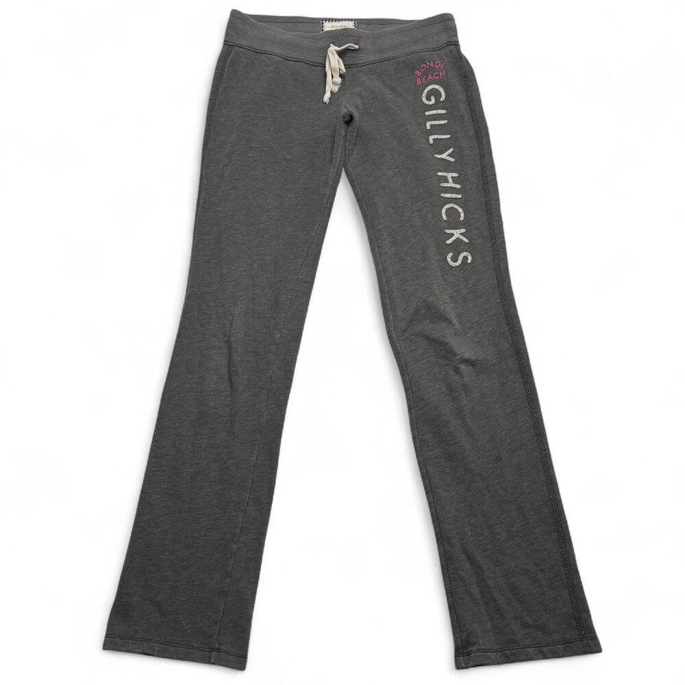 Y2K Low rise Hollister flared cotton Gilly Hicks Gray Sweatpants size small